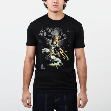 T-shirt noir Vintage Expert Rules Gold Dragon