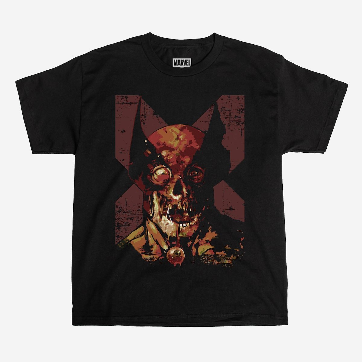 Marvel Zombies Wolverine Face Black Halloween Tee | Heroes