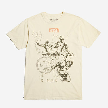Beige t-shirt with X-Men graphic design 