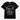 Black t-shirt with skull and crossed swords design on a white background