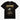 Black t-shirt with 'The Goonies' graphic design featuring a skull and crossed swords on a white background.