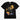 A black Star Wars T-Shirt with Saturated  Orange and Blue toned graphics featuring The Mandalorian