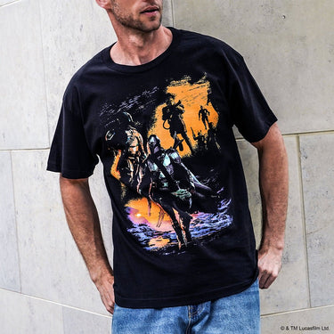 The Mandalorian Collage Forge Heavyweight Boxy Tee - Heroes & Villains-Star Wars-T-Shirt