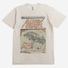 White T-shirt with 'Action Comics' Superman No.1 graphic design on a beige background