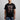 Person in a Black Star Wars t-shirt with a graphic design of a Darth Maul's face on a white background
