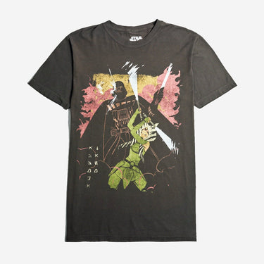 Ahsoka Fighting Darth Vader Zine Vintage Soft Tee - Heroes & Villains-Star Wars-T-Shirt