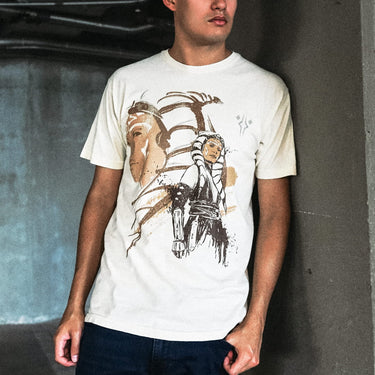 Ahsoka Portrait Zine Vintage Soft Tee - Heroes & Villains-Star Wars-T-Shirt