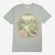 Light Green t-shirt with 'The Lord of the Rings' graphic on a white background