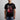 Person wearing a Black Star Wars t-shirt with a graphic design of Darth Talon holding a lightsaber on a white background