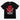 Black t-shirt with red and white graphic of Darth Talon from 'Star Wars' on a white background