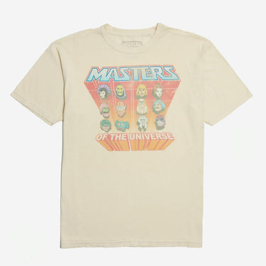 An Off-White "Natural" T-Shirt featuring a graphic showing the characters from the animated series Masters Of The Universe