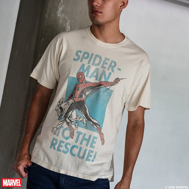 Spider-Man News Ads Zine Vintage Soft Tee - Heroes & Villains-Marvel-T-Shirt