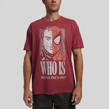 Spider-Man Half Mask Zine Vintage Soft Tee - Heroes & Villains-Marvel-T-Shirt