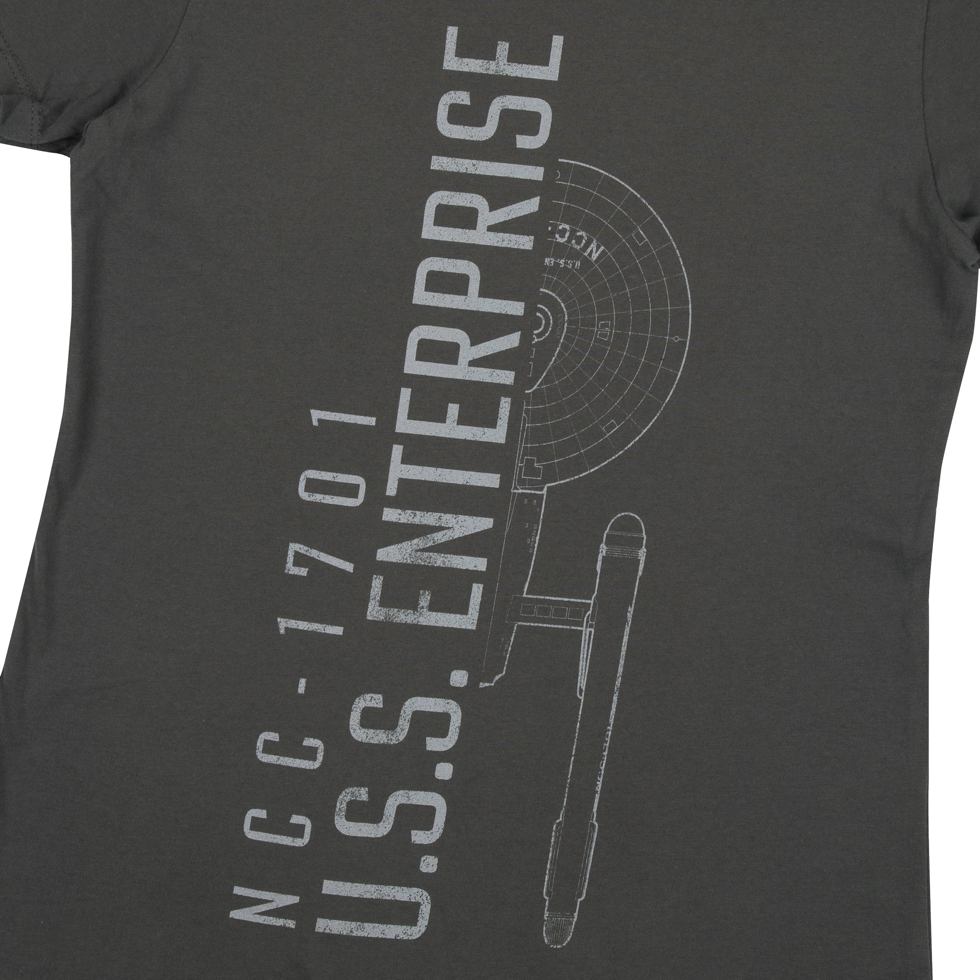 USS Enterprise Women's Charcoal Tee