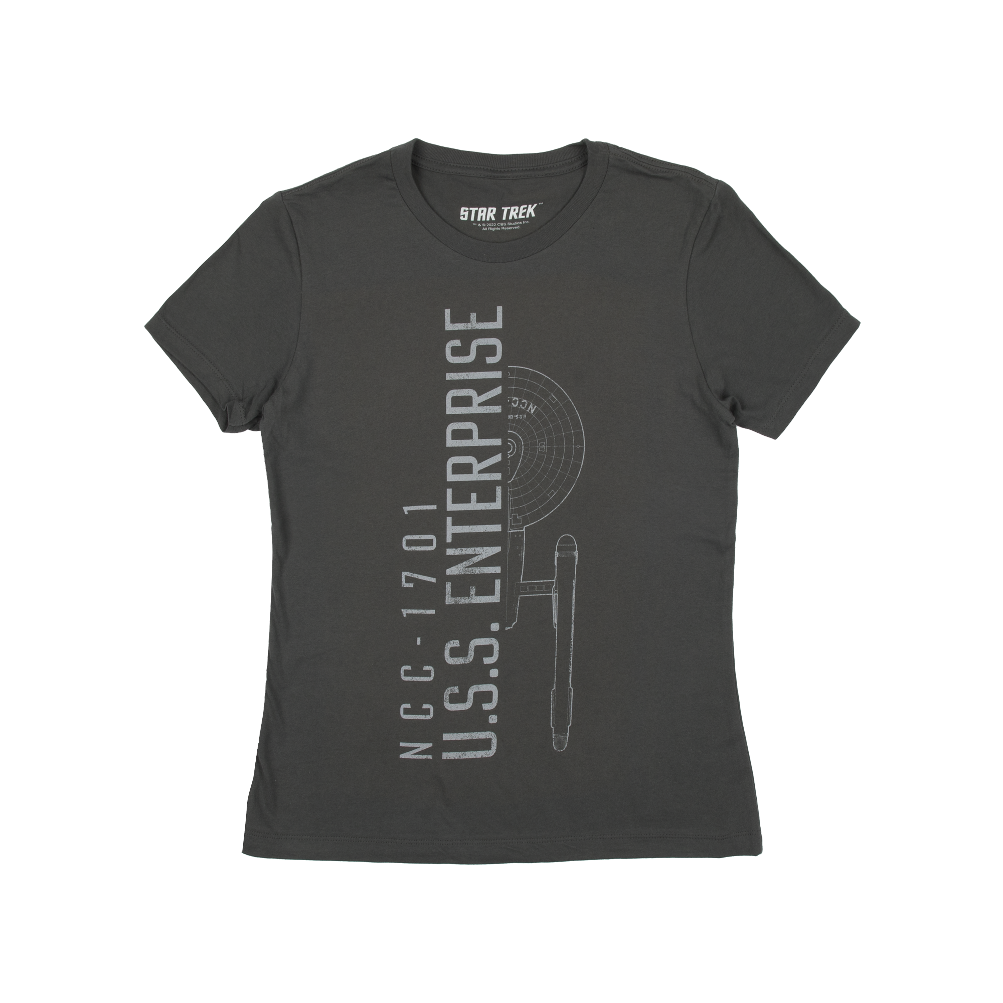 USS Enterprise Women's Charcoal Tee