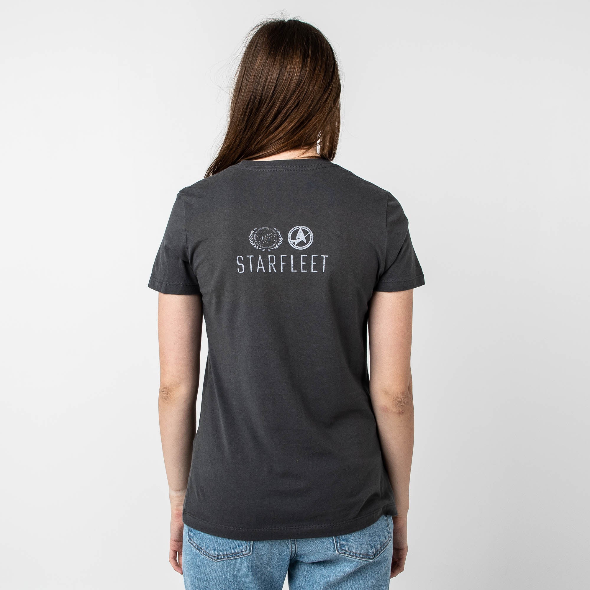 USS Enterprise Women's Charcoal Tee