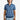 Man wearing a blue star wars patterned polo shirt against a white background