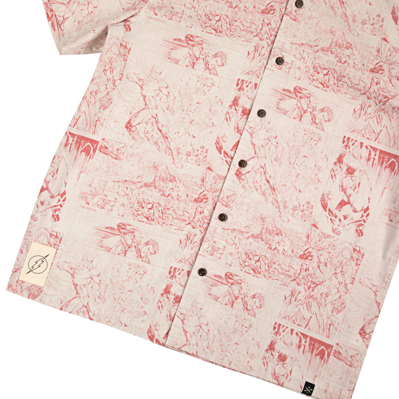 The Flash All Over Comic Print Button-Down Shirt