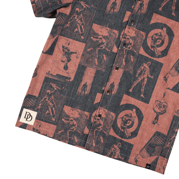 Daredevil All Over Comic Print Button-Down Shirt