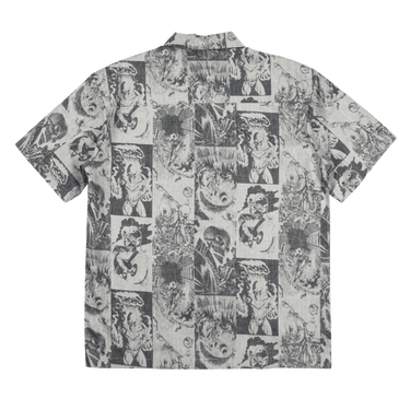 Ghost Rider All Over Comic Print Button-Down Shirt