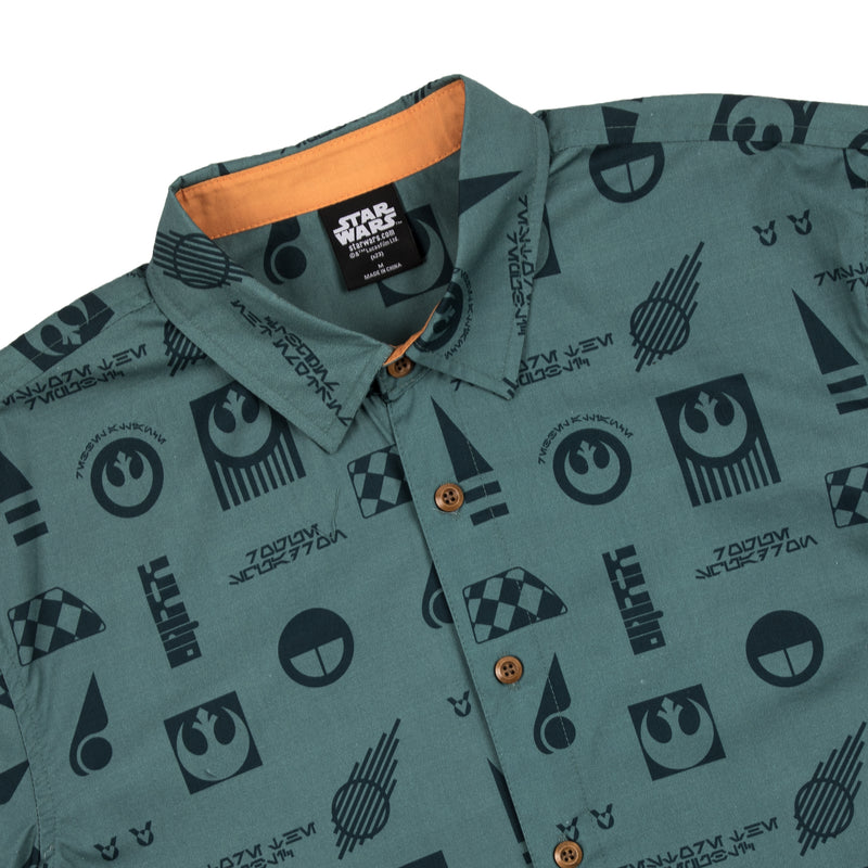Star wars button up shirt hotsell