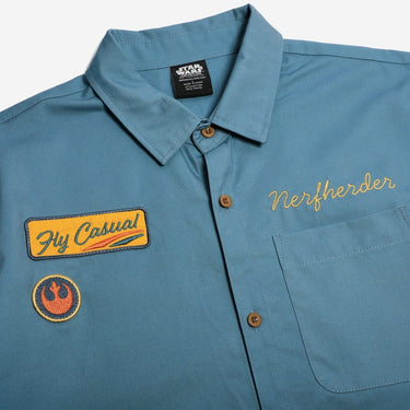 Fly Casual Mechanic Chainstitch Work Shirt - Heroes & Villains-Star Wars-Button-Down