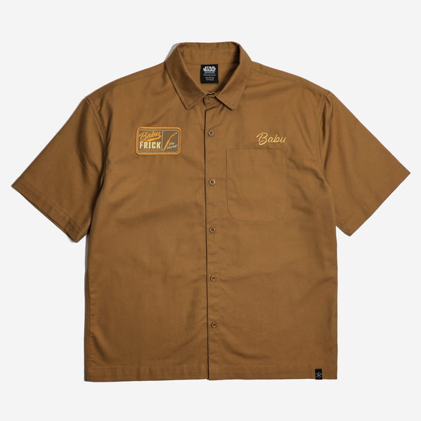 Star Wars Babu's Mechanic Chainstitch Brown Work Shirt
