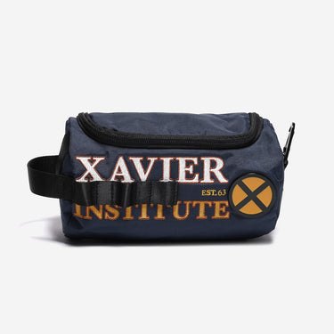 Navy blue bag with 'Xavier Institute' text and logo on a white background