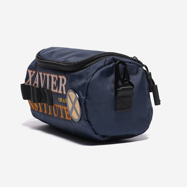 Navy blue bag with 'Xavier Institute' text and logo on a white background