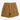 Gold shorts with a subtle x-men pattern on a white background