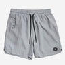 Gray star wars shorts with black drawstring and logo on a white background