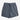 Gray patterned shorts with drawstring on a white background