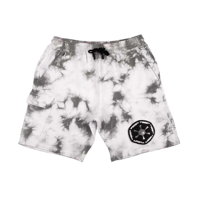 Stormtrooper Helmet With Crossed Bolts Cloud Wash Hoodie and Shorts Lounge Set