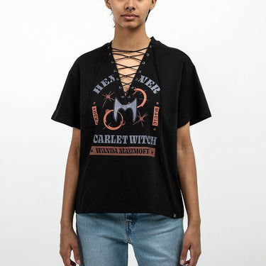 Scarlet Witch Lace Up Tee - Heroes & Villains-Marvel-T-Shirt