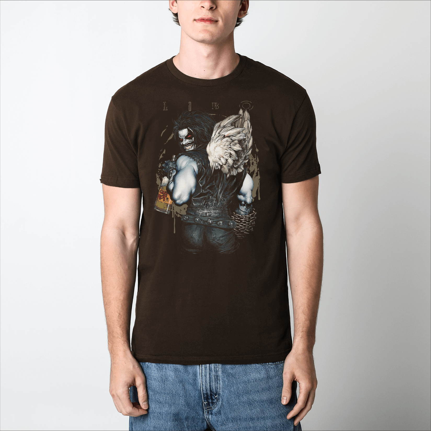 Lobo With Wings Brown Tee