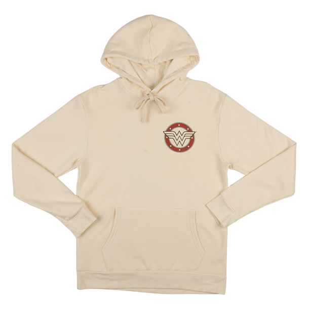DC Comics Wonder Woman Retro Logo Natural Hoodie Official