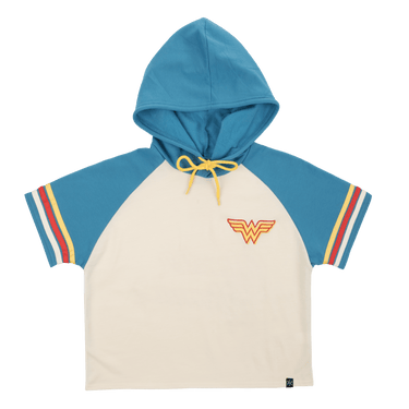 Wonder Woman Cropped Short Sleeve Hoodie