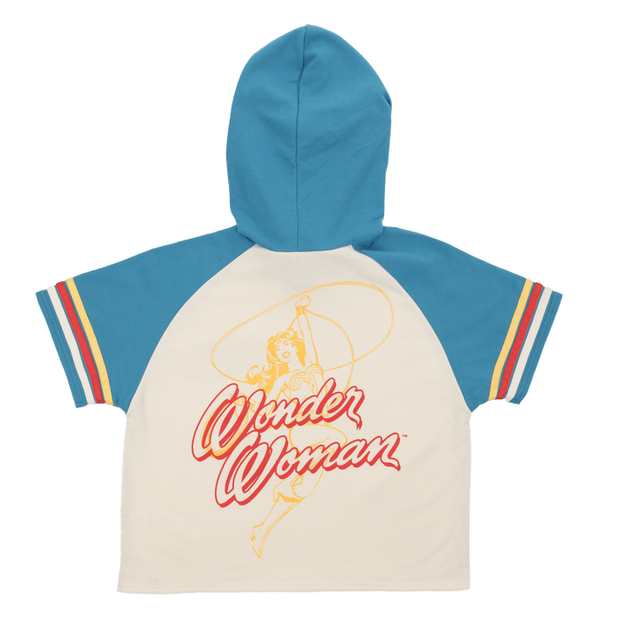 Pigiama Da Bambina Con Manica Corta – Wonder Woman Logo, Morbido Poliestere, Abito Da Notte Ufficiale DC Comics