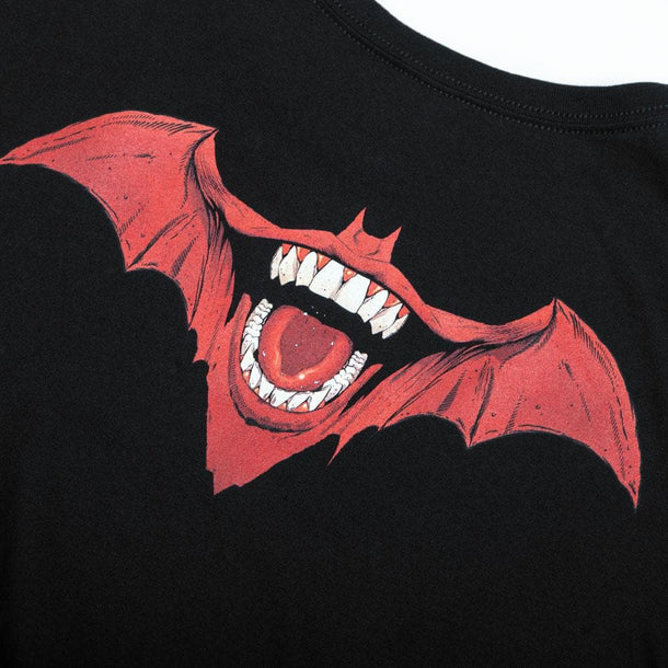 Batman & Joker Bats Mash-Up Black Long Sleeve Tee 