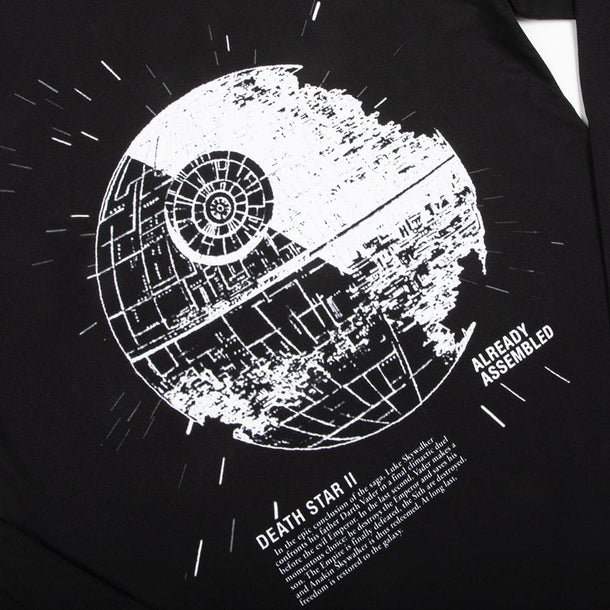 death star black and white