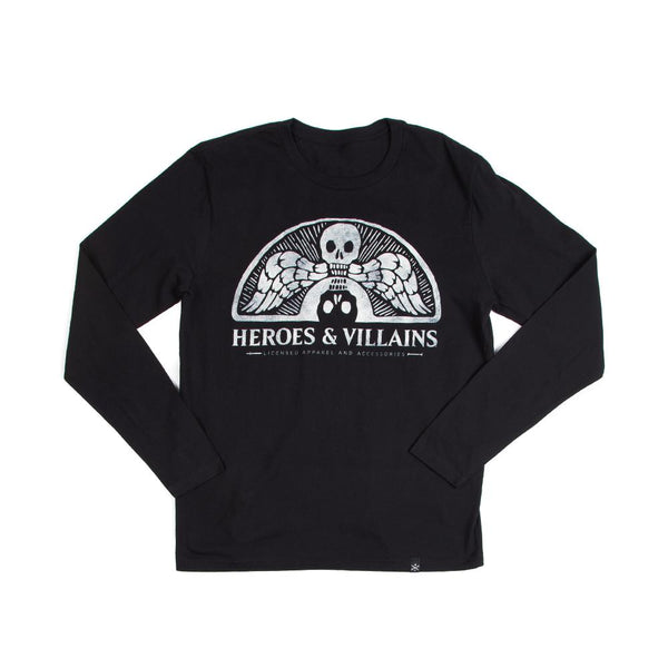 Heroes & Villains Branded Black Long Sleeve Tee