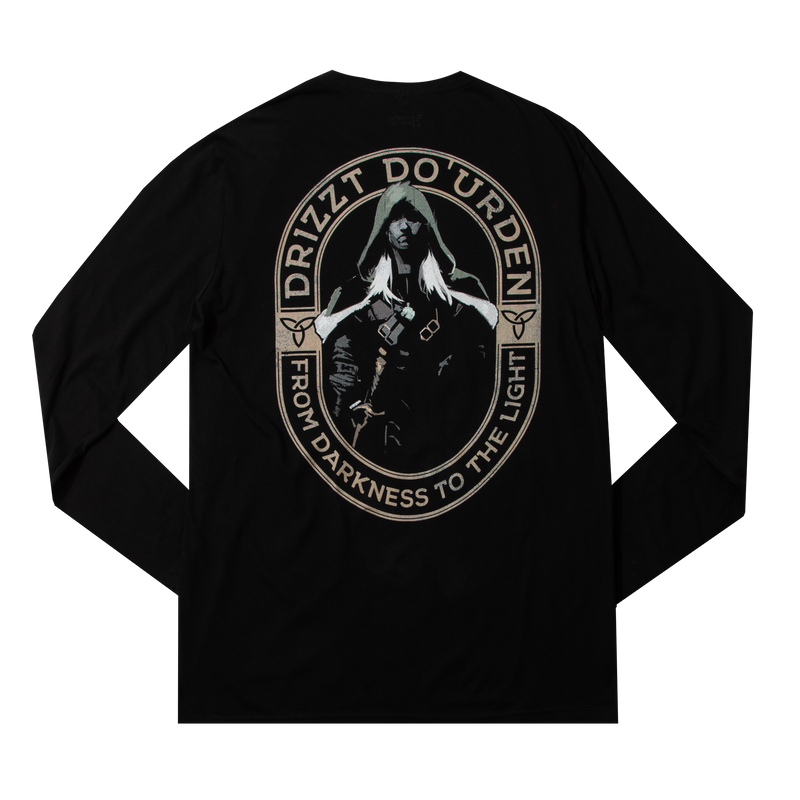 Drizzt From Darkness Black Long Sleeve