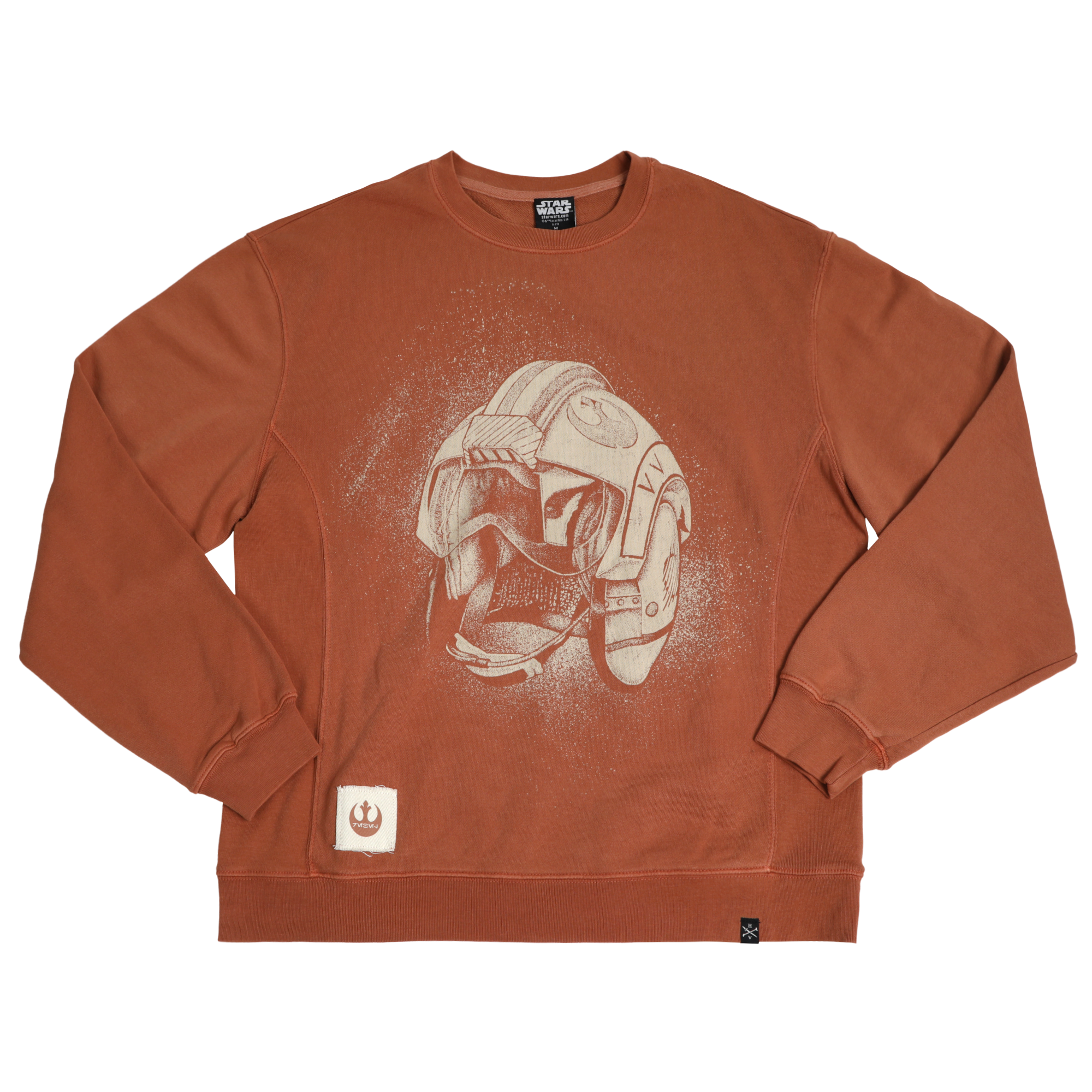 Rebel Helmet Illustration Washed Sweatshirt