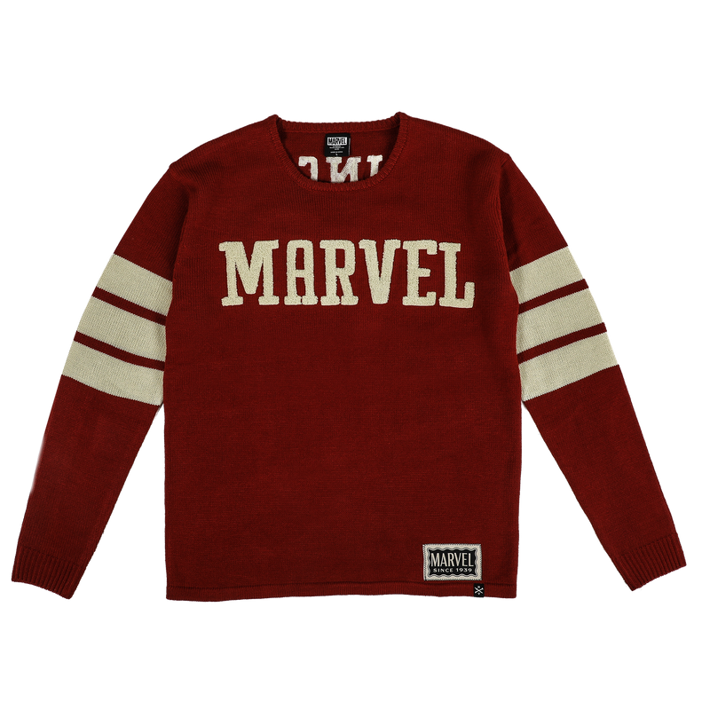 Marvel Logo Embroidered Crew Neck Sweatshirt