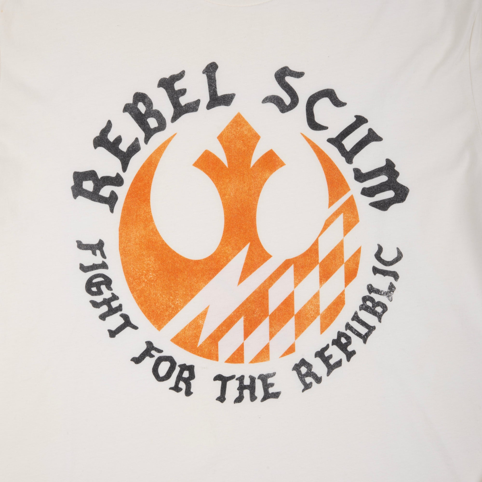 Rebel Scum Icon With Checks White Long Sleeve