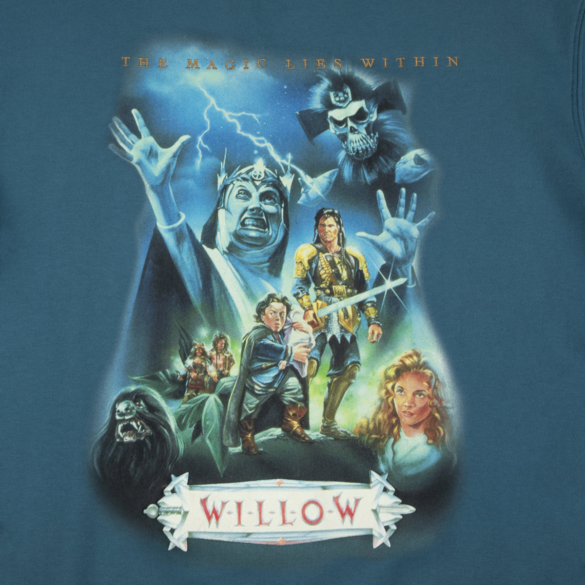 Willow Movie Poster Blue Crew Neck Sweatshirt - Willow | Heroes & Villains