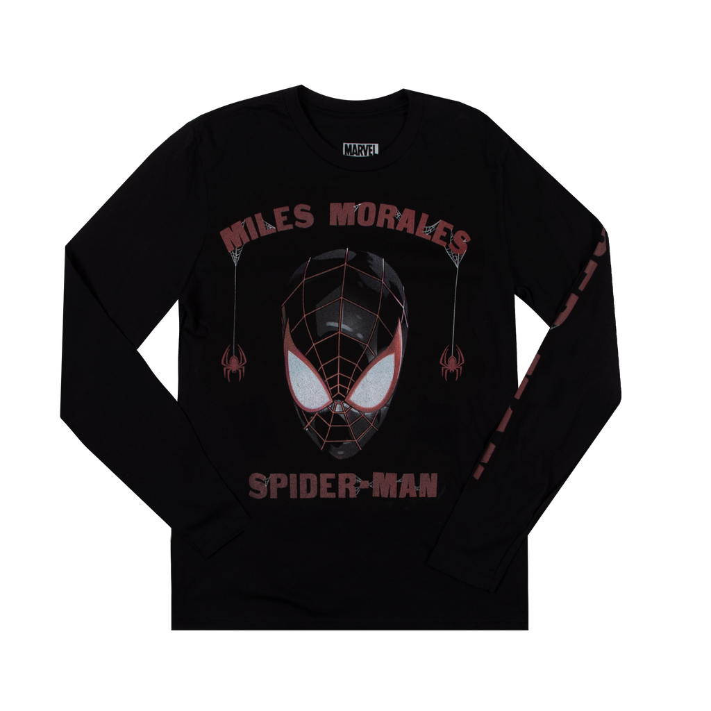 Marvel Miles Morales Spider Man Black Long Sleeve Marvel