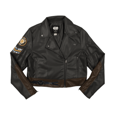 Ahsoka Faux Leather Cropped Moto Jacket