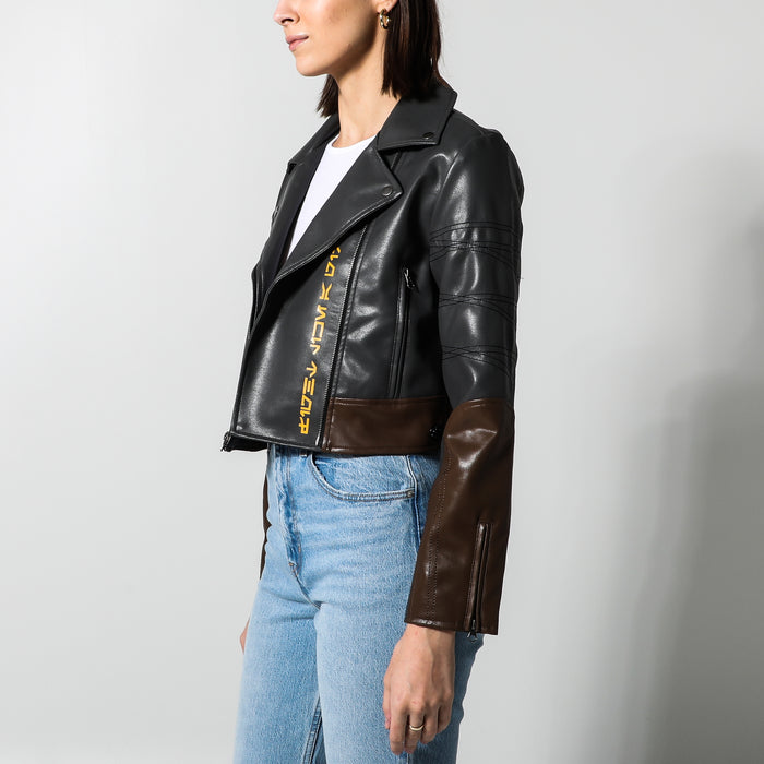 Ahsoka Faux Leather Cropped Bomber Jacket - Star Wars | Heroes & Villains