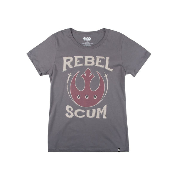 Star Wars Rebel Scum Logo Women’s Charcoal Tee 